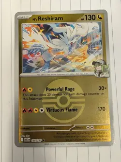 N’s Reshiram 154/217 Poke Ball Reverse Holo Rare - Pokemon Ascended Heroes - NM - Image 1