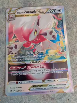 Pokemon Hisuian Zoroark VSTAR 147/196 Lost Origin Ultra Rare Holo NM English - Image 1