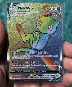 Pokemon Fusion Strike Mew VMAX Secret Rare Holo 268/264 English 2021 - Image 1