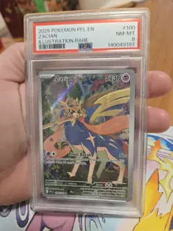2025 POKEMON PFL EN ZACIAN ILLUSTRATION RARE #100 PSA 8 - Image 1