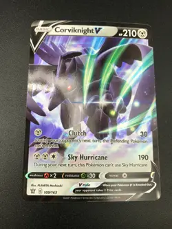 Corviknight V ULTRA RARE 109/163 SWSH Battle Styles Pokemon TCG NM HOLO 2021 - Image 1