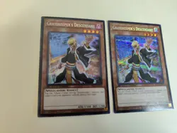 2x Yugioh! Gravekeeper's Descendant SBC2-ENF11 Prismatic Secret Rare 1st Ed NM - Image 2