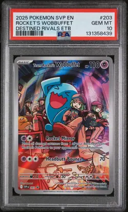 Team Rocket's Wobbuffet 203 - Sv: Scarlet & Violet Promo Cards Holo (PSA 10) - Image 1