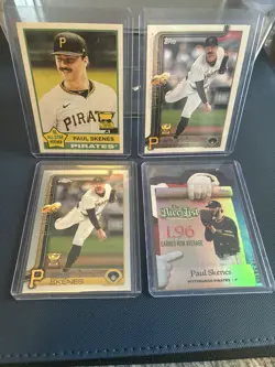 Topps Paul Skenes 4 Card Lot Excellent Condition. Pittsburgh Pirates - Image 1