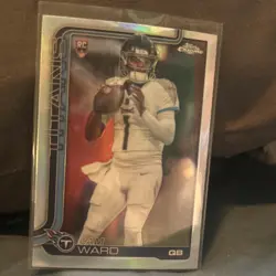 2024 Topps Chrome Cam Ward Rookie Tennessee Titans Football Card #314 - Image 2