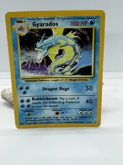 Pokemon Gyarados Base Set Holo Rare 6/102 100 HP 1999 English Card - Image 1