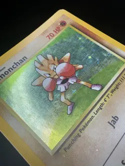 Pokemon TCG Hitmonchan Base Set Holo Unlimited Rare Card 7/102 LP Wotc - Image 4