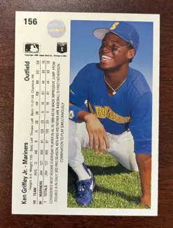 1990 Upper Deck KEN GRIFFEY JR 2nd Year Card 156 Mariners HOF Free Shipping! - Image 2