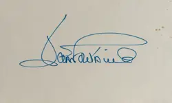 JOAN FONTAINE Signed Autographed 3x5 Index Card..ACTING LEGEND (d.2013) - Image 1