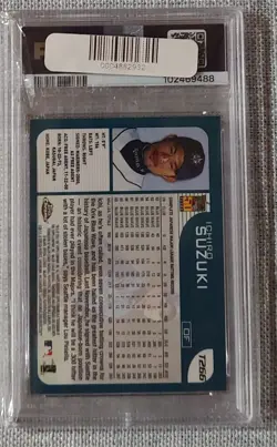 Ichiro Suzuki 2001 Topps Chrome Rookie Card PSA 9 Mint T266 - Image 2
