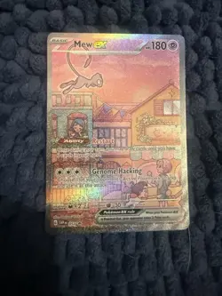 Mew ex SVP 053 Pokemon TCG Scarlet Violet 151 Black Star Promo Full Art Card LP - Image 3