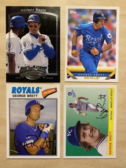(Lot of 4) George Brett HOF Baseball Cards Topps Archives Upper Deck Pennants - Image 1