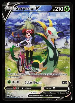 Serperior V TG13/TG30 Ultra Rare Silver Tempest Trainer Gallery Pokemon Card - Image 1