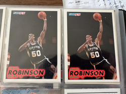 David Robinson 3 card lot 1991-92 Upper Deck #AW6 1993-94 Fleer #196 Spurs - Image 2