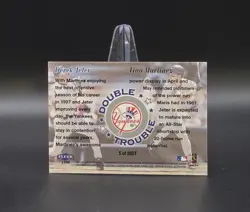1998 Fleer Ultra DEREK JETER / TINO MARTINEZ Double Trouble Insert Card #5 - Image 2