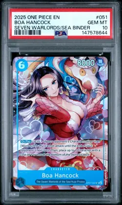 2025 ONE PIECE 051 SEVEN WARLORDS OF THE SEA PROMO CARD BOA HANCOCK PSA 10 - Image 1