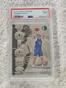 2025 Topps Chrome Cooper Flagg Voices Rookie Card PSA 9 MINT - Image 1