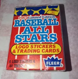 1987 Fleer Limited Edition Baseball All Stars Set - 44 Cards Factory Sealed - Image 1