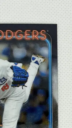 2024 Topps Chrome Yoshinobu Yamamoto RC #18 Los Angeles Dodgers Rookie Card - Image 2