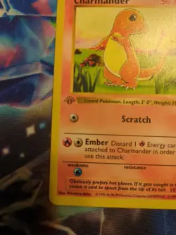 Pokemon TCG Charmander Card 46/102 First Edition Common Shadowless Base Set - Image 2