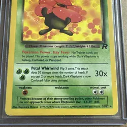 Pokemon Dark Vileplume TCG Team Rocket Card 30/82 Regular Rare Non-Holo HP - Image 3