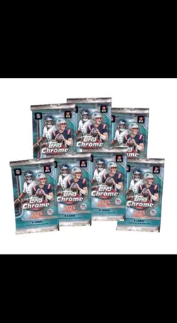 2025 TOPPS CHROME 42 Card MEGA Box LICENSED NFL FOOTBALL New Sealed Presale - Image 2