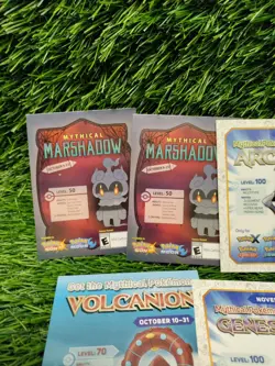 8 MYTHICAL MARSHADOW Pokemon Sun and Moon Event Code Cards EXPIRED Nintendo 3DS - Image 2