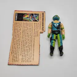1984 ARAH G.I. Joe Copperhead Water Moccasin Pilot Cobra w/ Card READ - Image 1