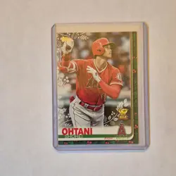 Topps 2019 Holiday #HW16 Shohei Ohtani Los Angeles Angels Rookie Cup MLB Card - Image 1