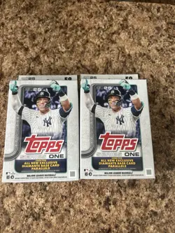 2025 Topps Series 1 Hanger Pack Box LOT (2) 59 Cards per Rookies Autos Relics - Image 1