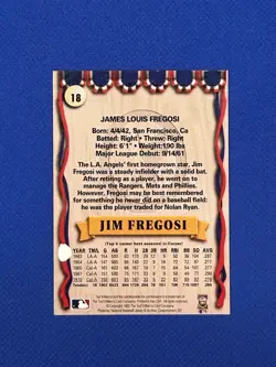 JIM FREGOSI SIGNED Autograph 1993 TED WILLIAMS Card Company #18 auto ANGELS - Image 2