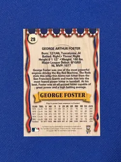 George Foster Autograph 1993 Ted Williams Card #29 Auto signed M - Image 2