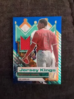 Christian Moore Jersey Kings Blue Prizm Jersey Patch 2025 Donruss Card LA Angels - Image 1