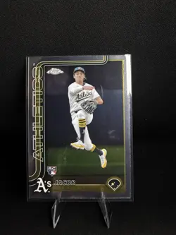 Topps 2025 Chrome Jacob Wilson #96 Oakland Athletics MLB Rookie Baseball Card - Image 1