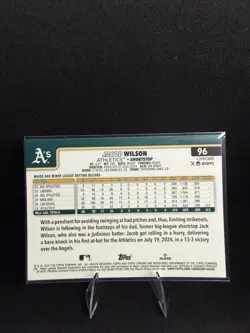 Topps 2025 Chrome Jacob Wilson #96 Oakland Athletics MLB Rookie Baseball Card - Image 2