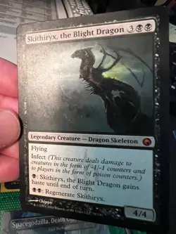 Heavy Play, English MTG Regular Skithiryx, the Blight Dragon Scars of Mirrodin M - Image 1