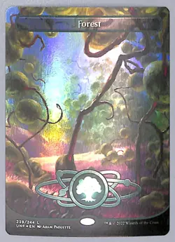 Forest - Borderless - Foil - 239 - Unfinity (UNF) MTG - Image 1