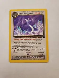 Pokemon Dark Dragonair TCG Unlimited Uncommon Card 33/82 Vintage 1999 WOTC - Image 1