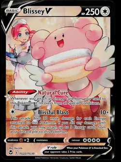 Pokemon Card - Blissey V Silver Tempest TG22/TG30 Ultra Rare - Image 1