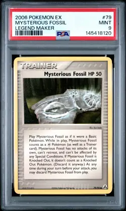 2006 POKEMON EX LEGEND MAKER #79 MYSTERIOUS FOSSIL PSA 9 - Image 1