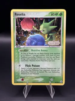 Pokemon TCG Roselia 42/92 EX Legend Maker Reverse Holo Stamped 2006 - Image 1