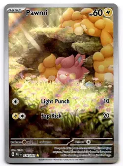 Pawmi 226/091 Illustration Rare Paldean Fates Pokemon Holo Near Mint - Image 1