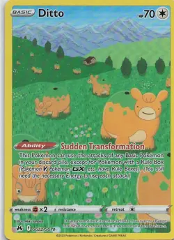 Pokemon Ditto GG22/GG70 Crown Zenith Galarian Gallery Ultra Rare Holo 70HP - Image 1
