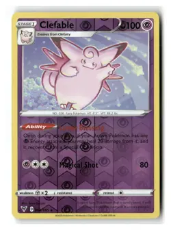 Clefable 064/185 Rare Vivid Voltage Pokemon Reverse Holo Near Mint - Image 1