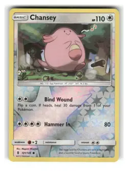 Chansey 101/145 Common Guardians Rising Pokemon Reverse Holo Near Mint - Image 1