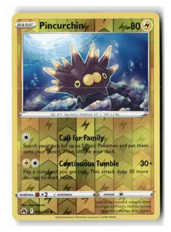 Pincurchin 056/159 Uncommon Crown Zenith Pokemon Reverse Holo Near Mint - Image 1
