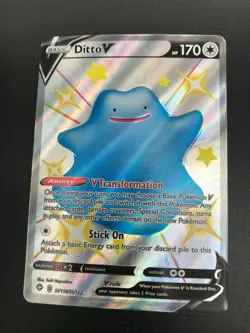 Ditto V SV118/SV122 SHINY FULL ART RARE SWSH Shining Fates Pokemon NM 2021 - Image 1