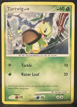 Turtwig 17/17 POP Series 6 Pokemon Cosmos Holo Near Mint - Image 1