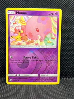 Pokemon Tcg Munna 88/236 Sun & Moon Unified Minds Reverse Holo - Image 1