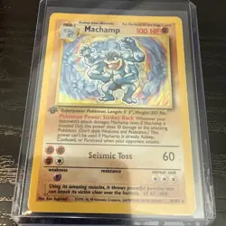 Pokemon TCG Machamp Base Set 8/102 Holo Unlimited Holo Rare - Image 1